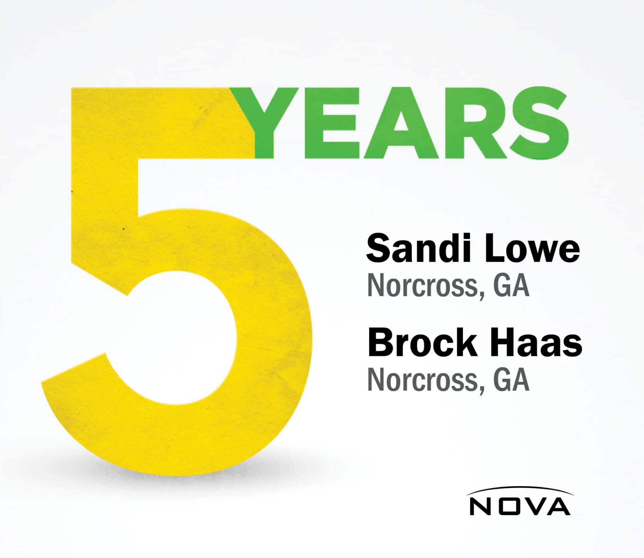 The Big 5 for Sandi Lowe and Brock Haas! NOVA Engineering